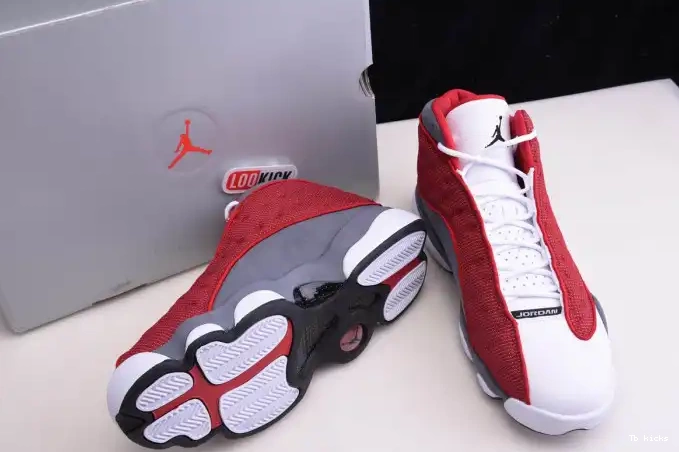 Reps TBK Jordan Grey Flint 414571-600 Retro 13 Air Red Gym 0416